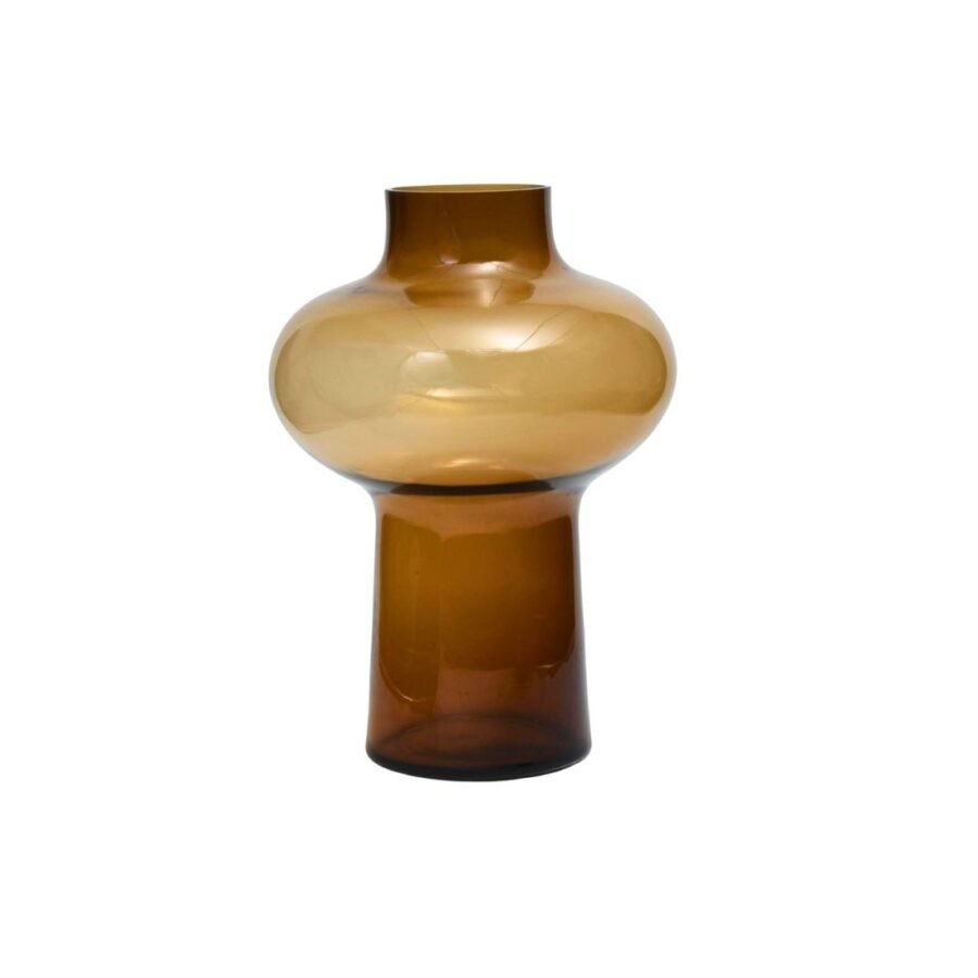 FLORERO VIDRIO AMBAR 35cm