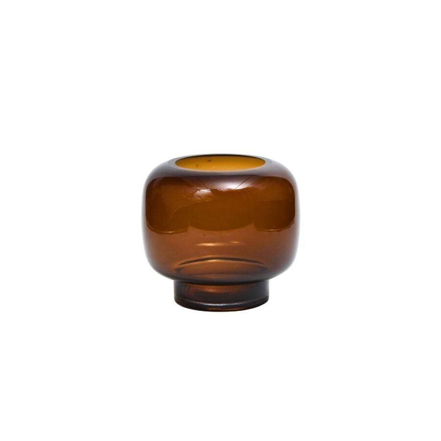 JARRON VIDRIO COLOR AMBAR 15cm