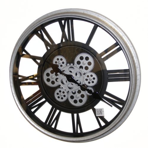 RELOJ CON ENGRANAJES PLATA 50cm