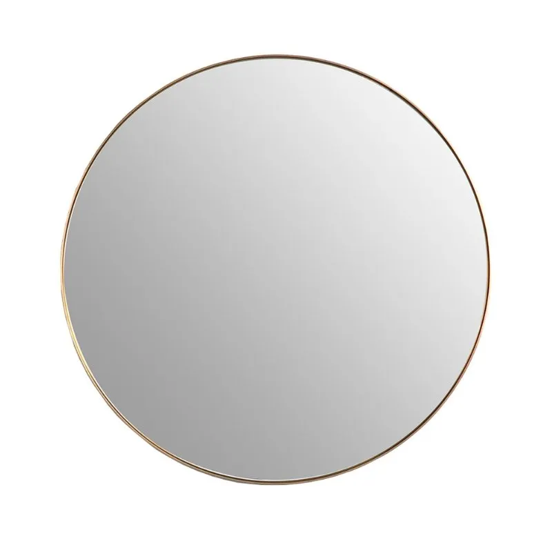 ESPEJO DE ACERO INOXIDABLE 70CM DORADO